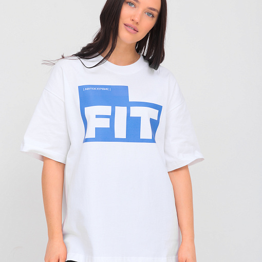 Футболка оверсайз белая FIT